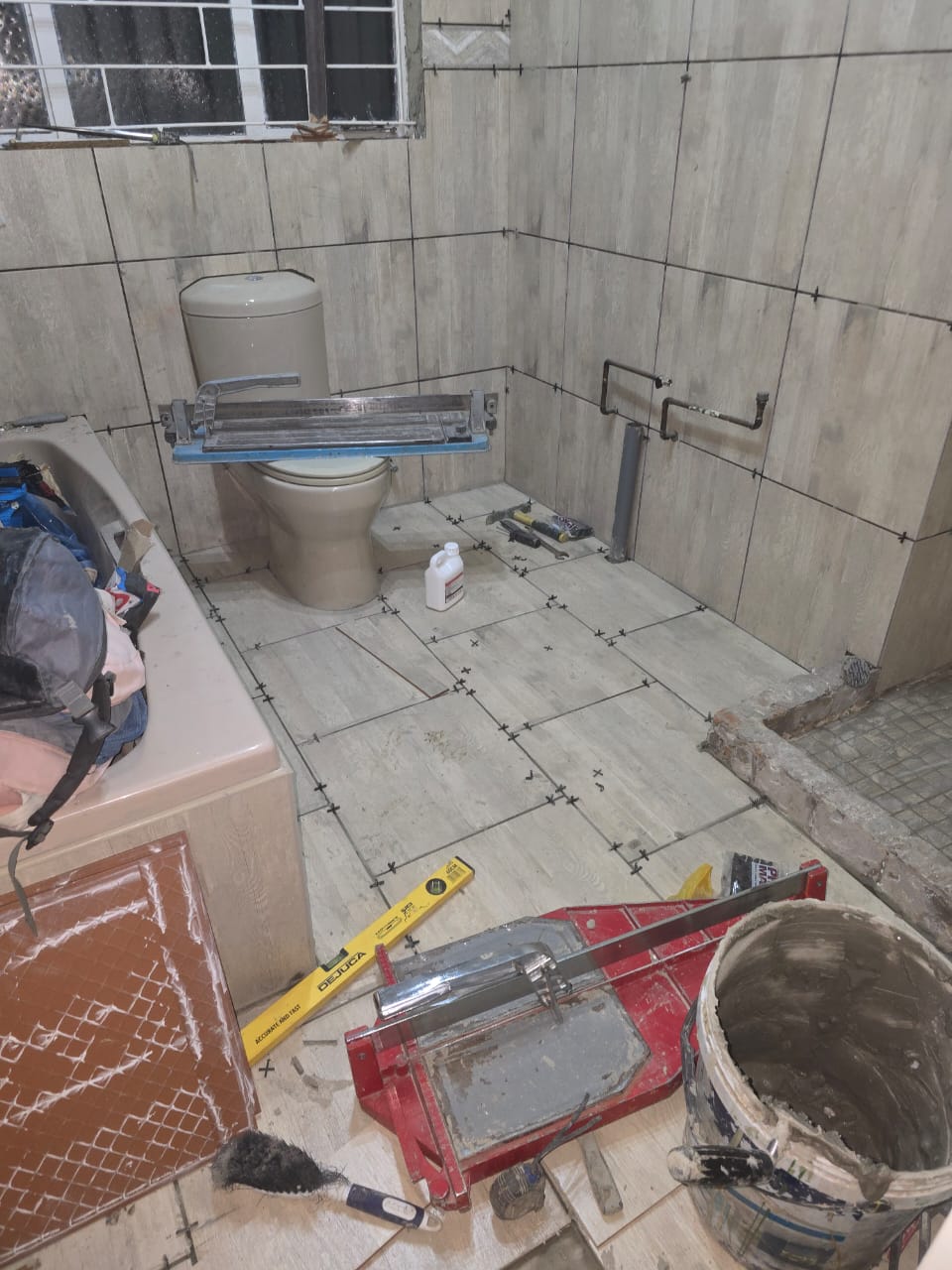 Bathroom work in progress