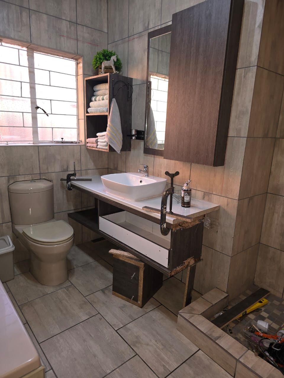 Bathroom work in progress