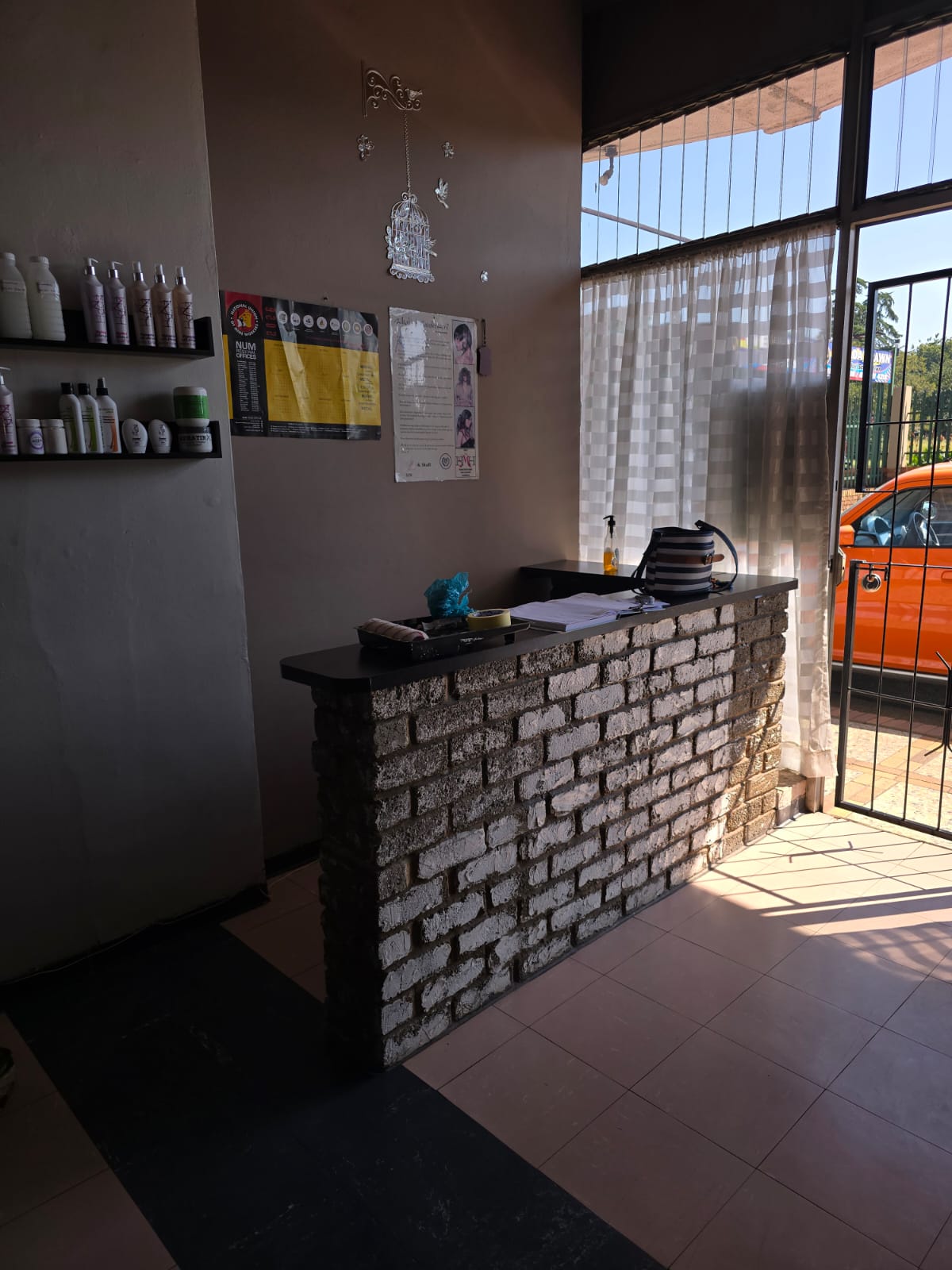 Salon before and strip-out