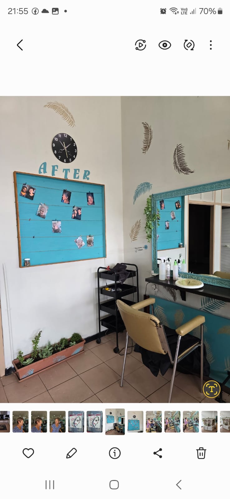 Salon work in progress