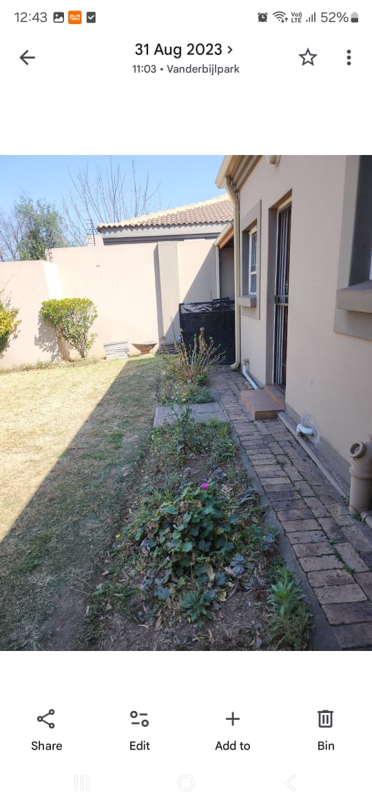 Garden before