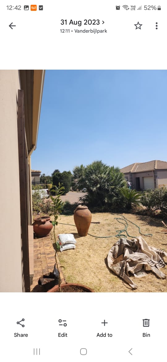 Garden before
